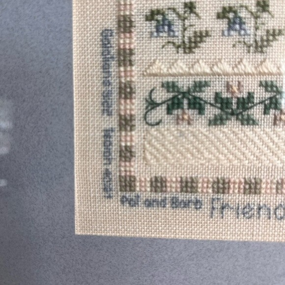 Vintage 1990s Framed Friendship Cross Stitch Thornebrook Gallery 9 X 10.5 Inches - Picture 5 of 12